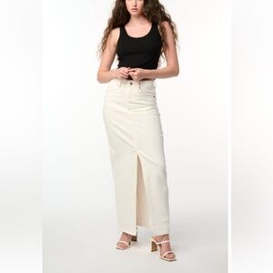 NWT BLANK NYC See You Again Maxi Denim Skirt size 26